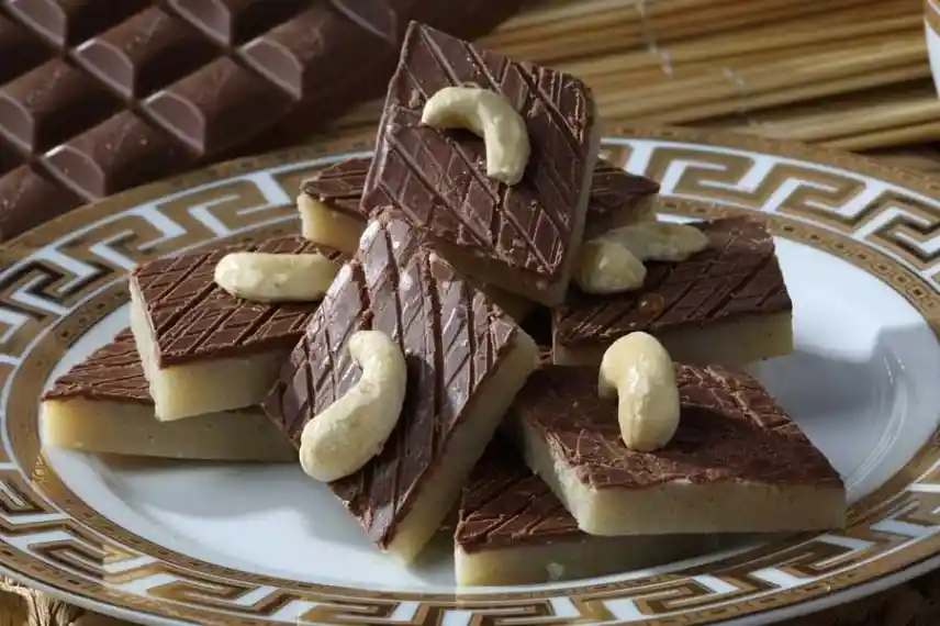 How to make chocolate kaju katli..